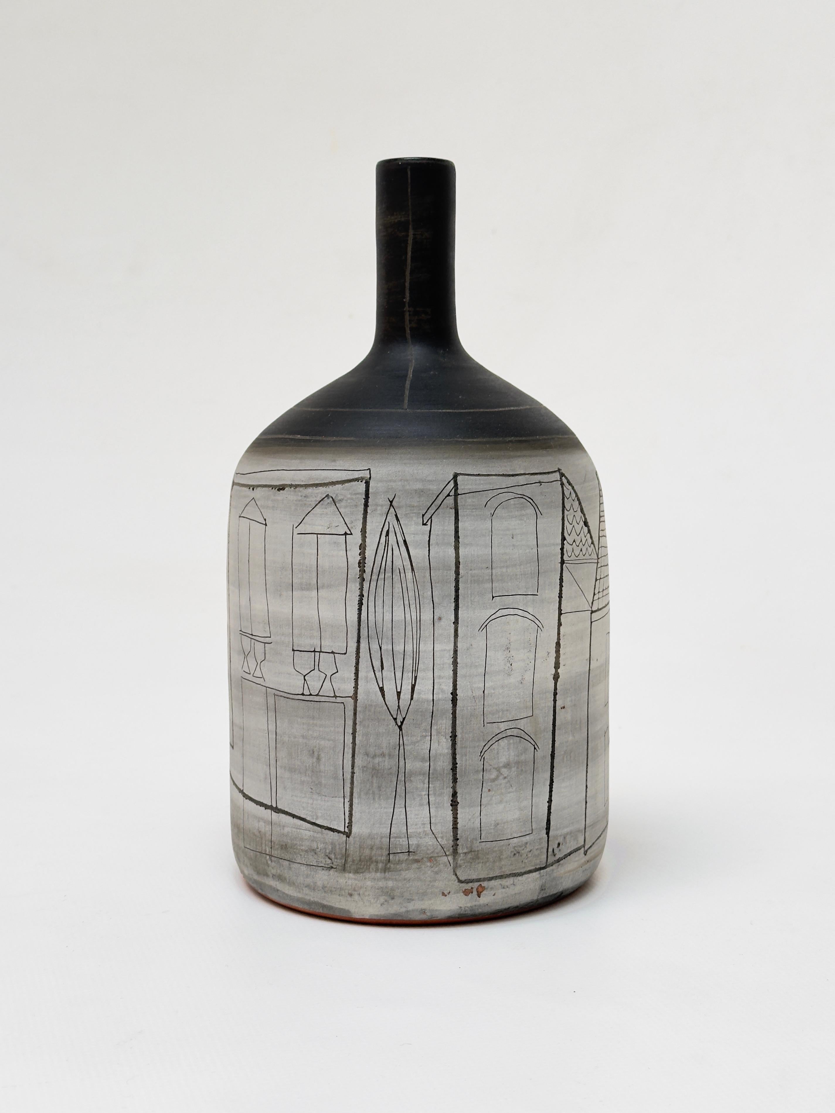 20th Century Bottle Vase, Jacques Innocenti, Vallauris c. 1950 For Sale