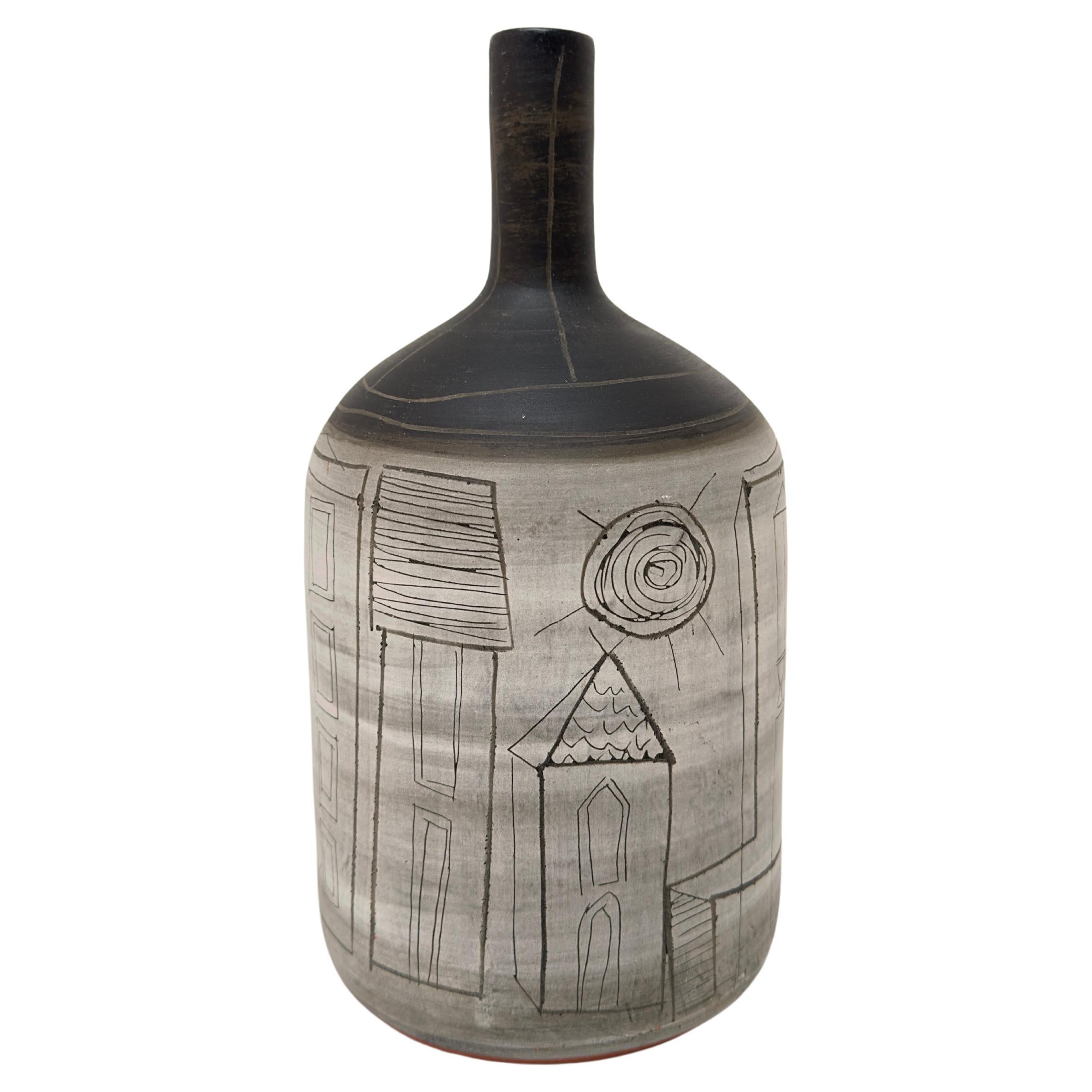 Bottle Vase, Jacques Innocenti, Vallauris c. 1950 For Sale