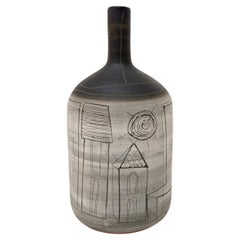 Retro Bottle Vase, Jacques Innocenti, Vallauris c. 1950