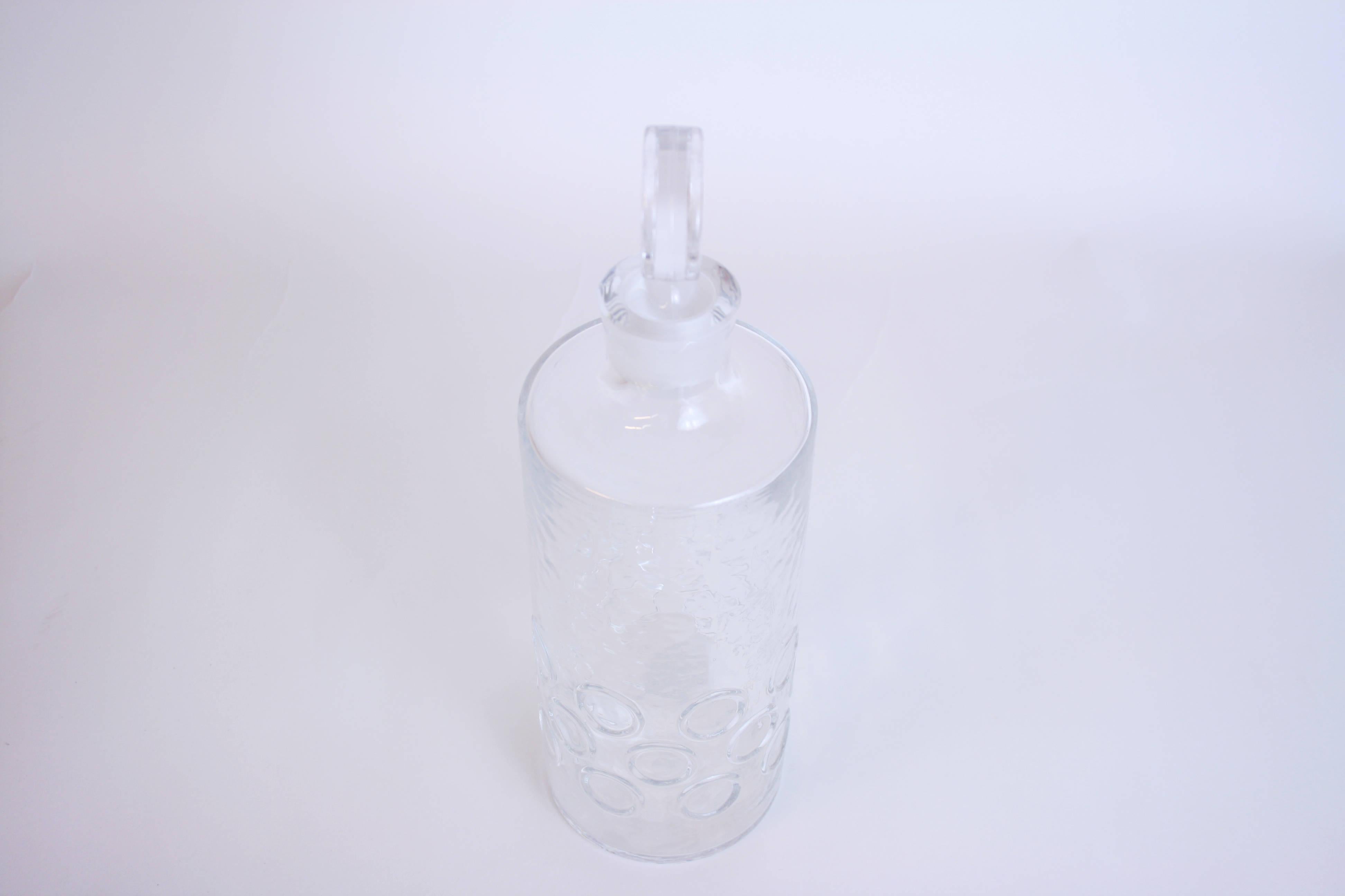 Flasche mit Stopper Riedel Austria Design geschliffenes Glas, Wien, 1980er Jahre (Postmoderne) im Angebot