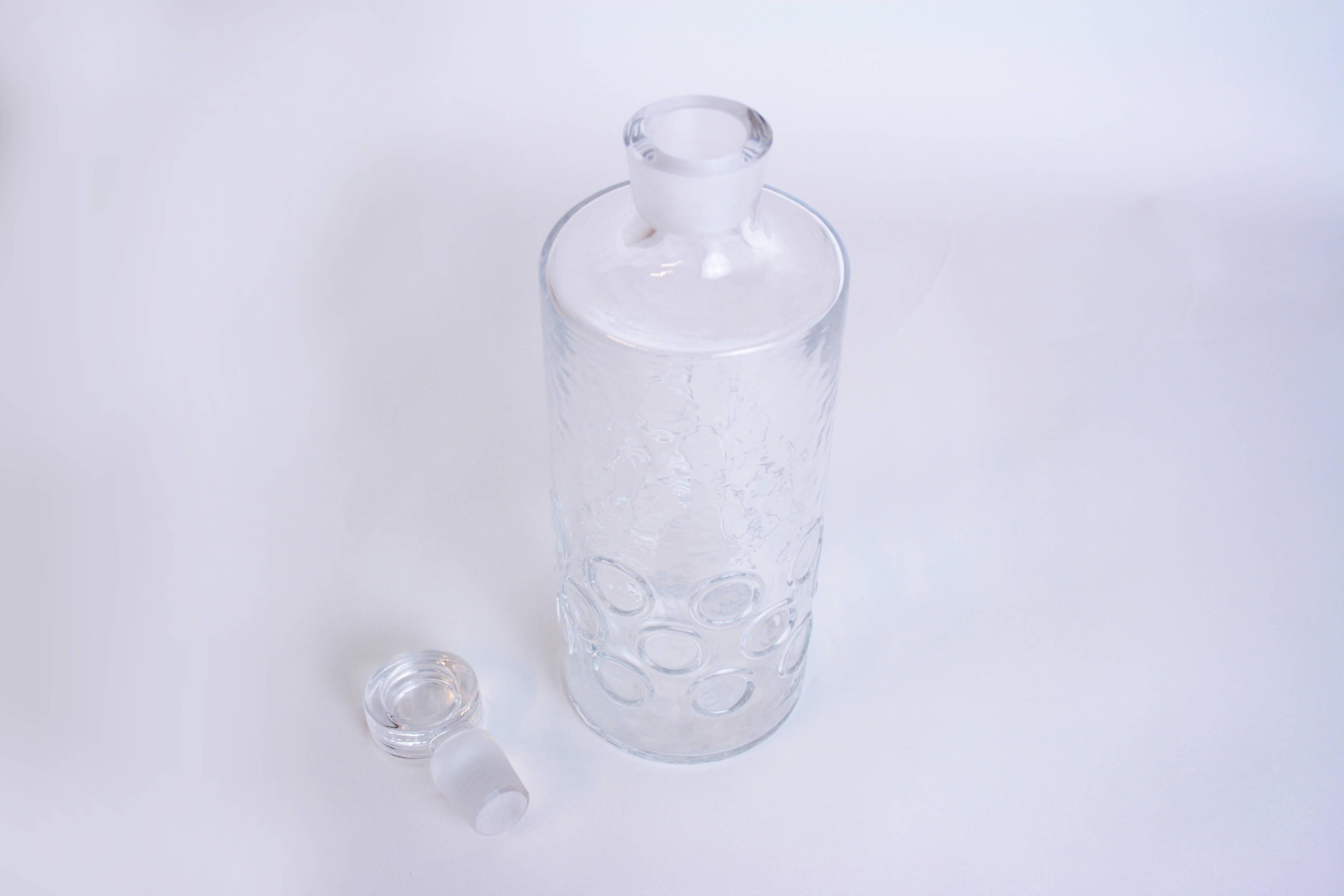 Austrian Bottle with Stopper Riedel Austria Design Cut Glass, Vienna, 1980s For Sale