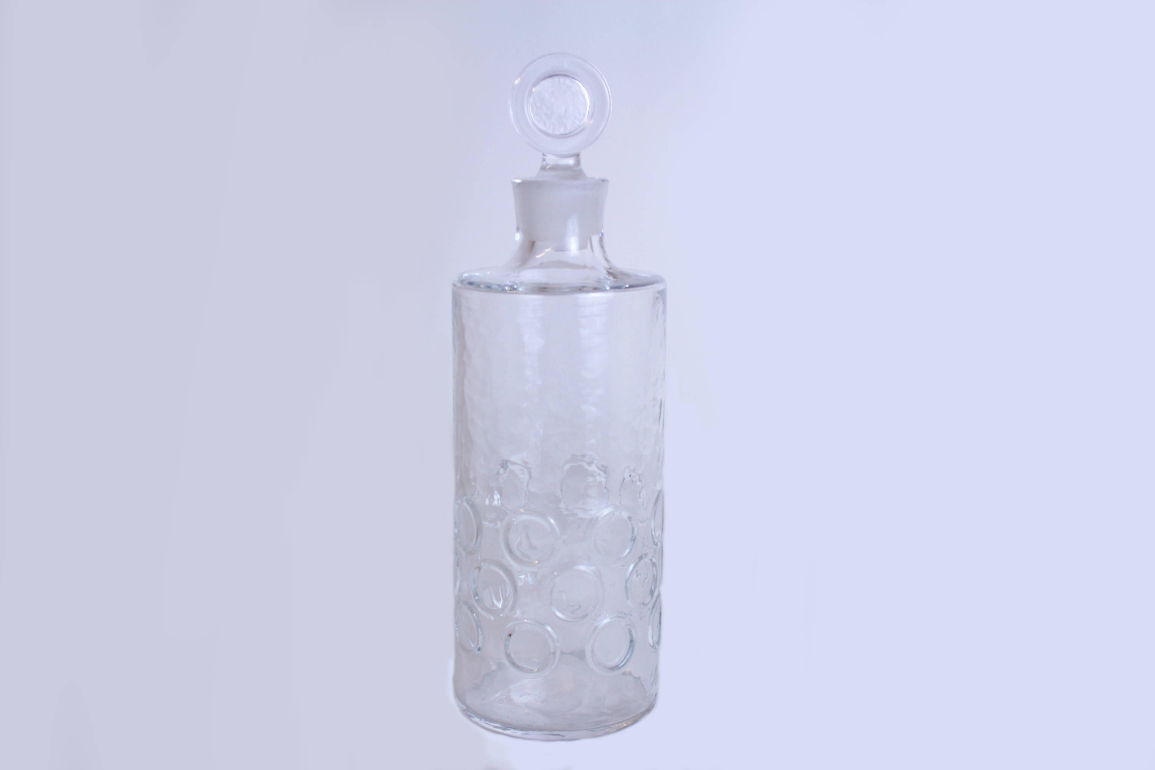 Flasche mit Stopper Riedel Austria Design geschliffenes Glas, Wien, 1980er Jahre im Angebot 1