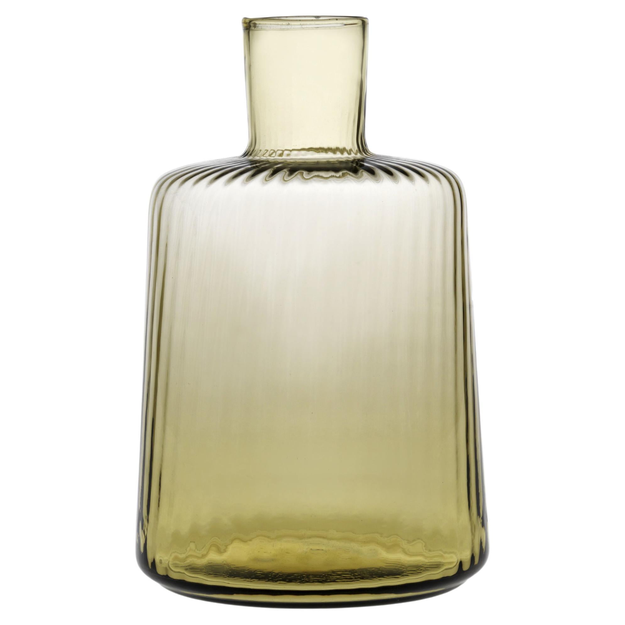 Teal Green Extra large Joel Wyers Blenko bottle at 1stDibs