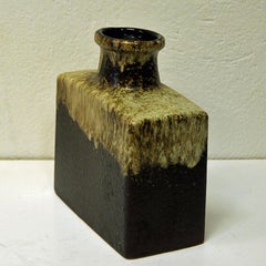 Bottle Shaped Fat Lava vintage Ceramic Vase by Scheurich, W. Germany, 1970s