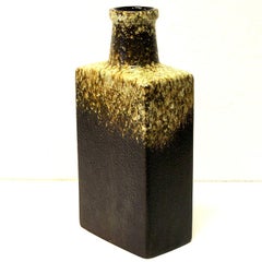 Bottle Shaped Fat Lava vintage Ceramic Vase by Scheurich, W. Germany, 1970s
