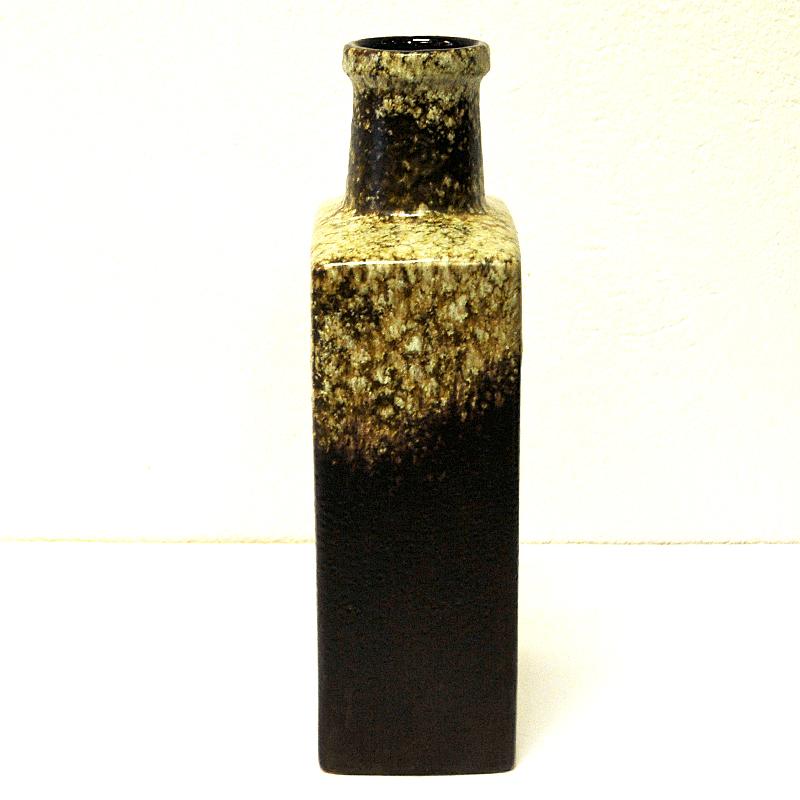 Arts and Crafts Bottle Shaped Fat Lava vintage Ceramic Vase by Scheurich, W. Germany, 1970s
