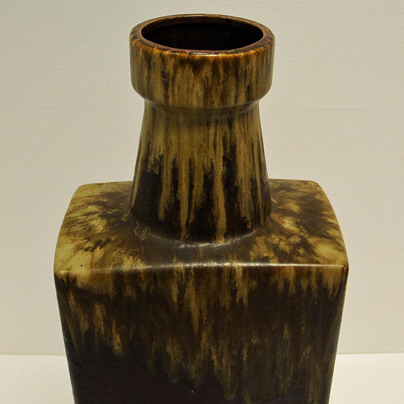 Bottleshaped Fat Lava Ceramic Vase 49 cmH by Scheurich- W. Germany 1970s In Good Condition In Stockholm, SE