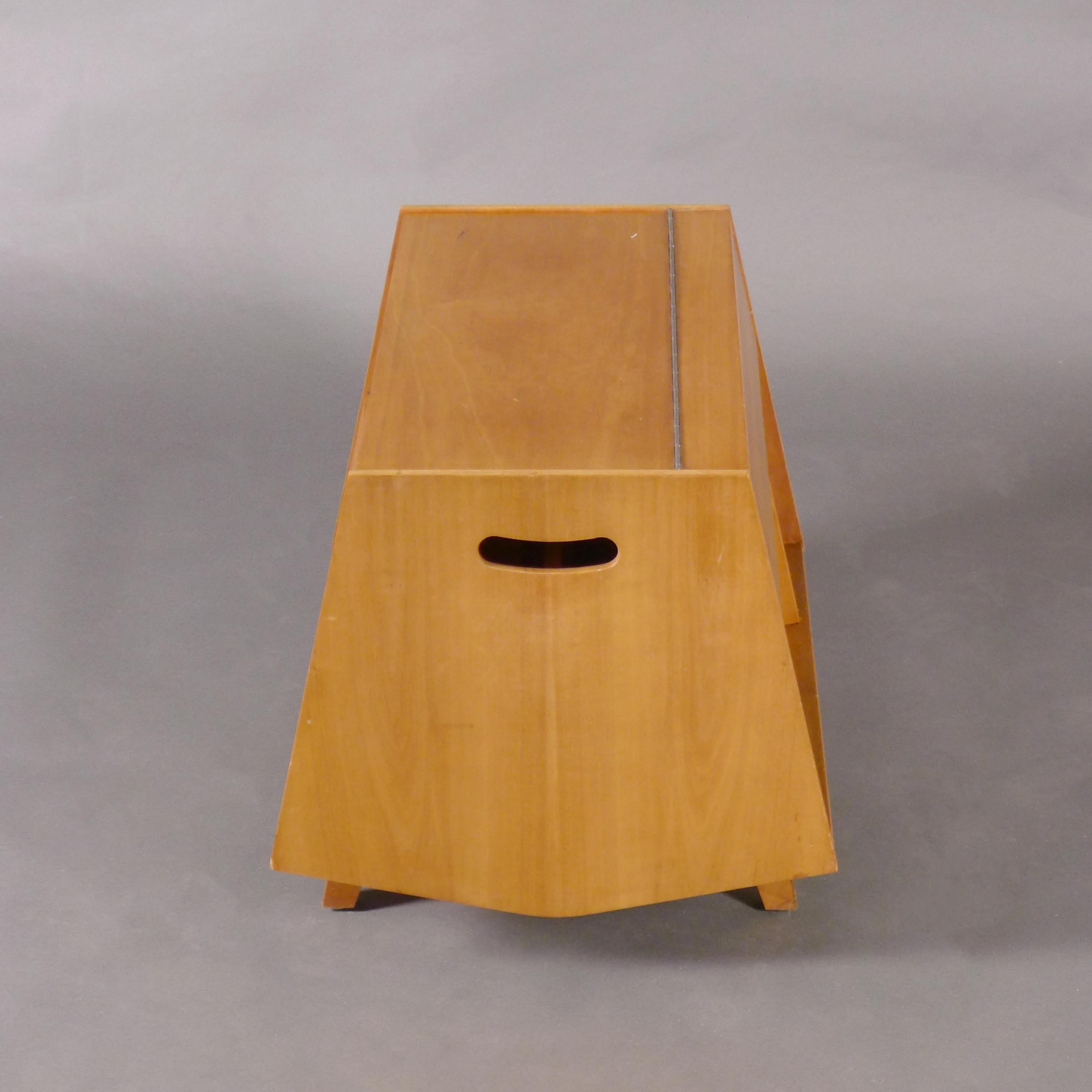British Bottleship, designed by Ernest Race for Isokon London, circa 1963, in cherry ply