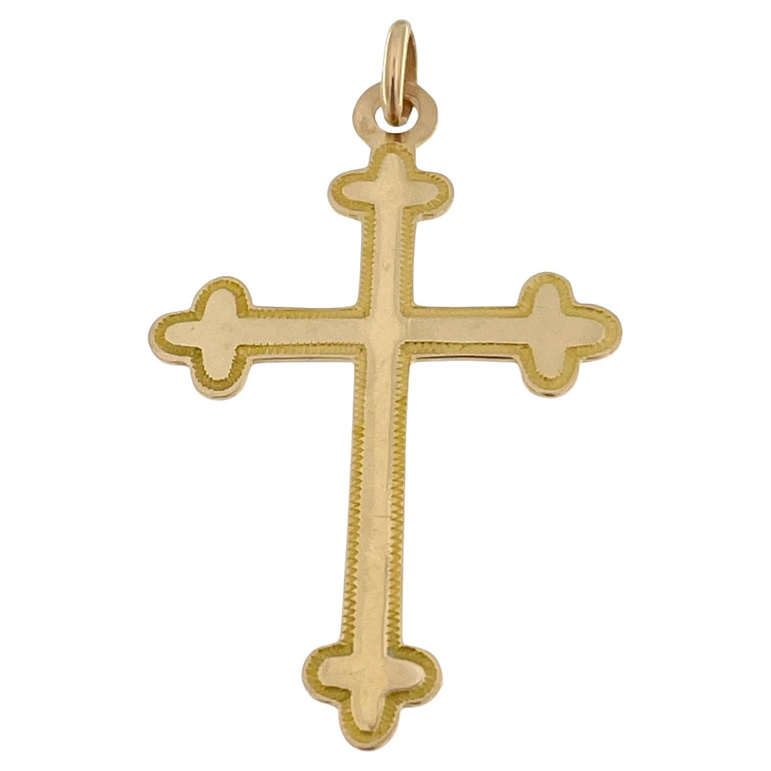 Bottony Cross 18 karat Yellow Gold 