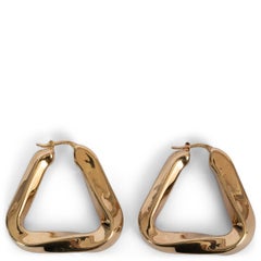 BOTTTEGA VENETA gold-plated sterling silver ESSENTIALS TRIANGLE HOOP Earrings