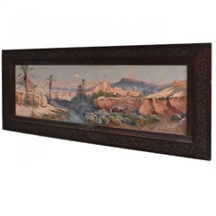 "Vue de Bou-Saada:: Algérie:: huile sur toile de Constant Louche