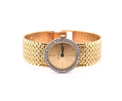Bouche Girod 18 Karat Yellow Gold Vintage Ladies Diamond Watch