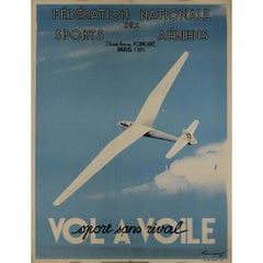 1945 Originalplakat von Bouchenaf für Vol à Voile Sport Sans Rival