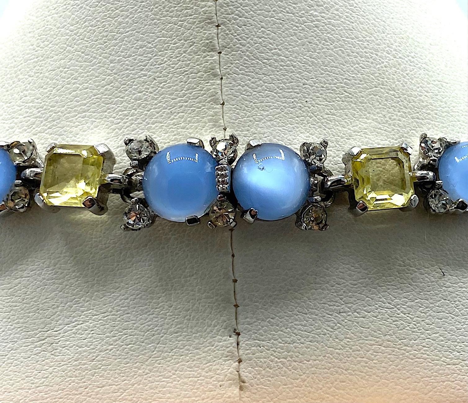 Boucher 1950s Blue Moonstone Necklace  9