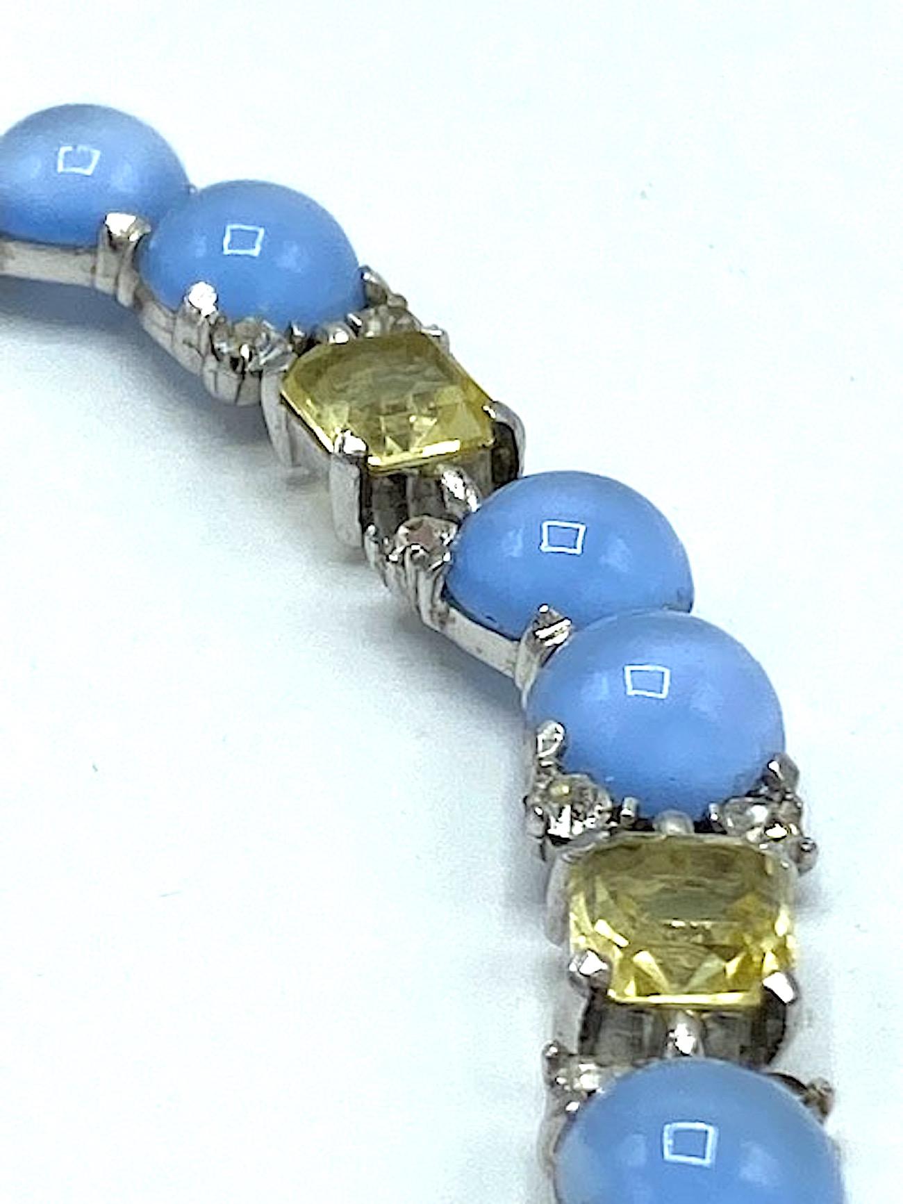 Boucher 1950s Blue Moonstone Necklace  13