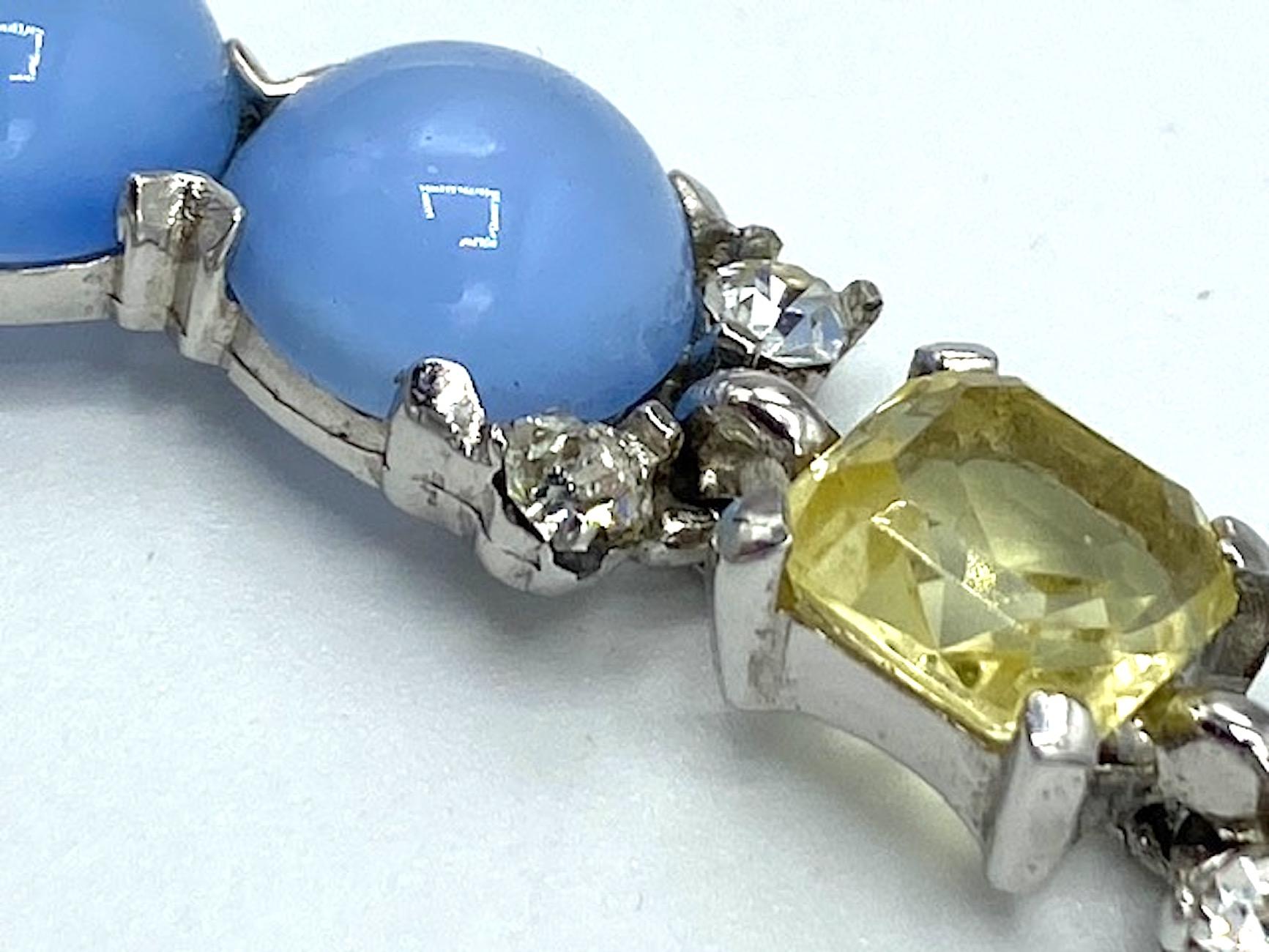 Boucher 1950s Blue Moonstone Necklace  16