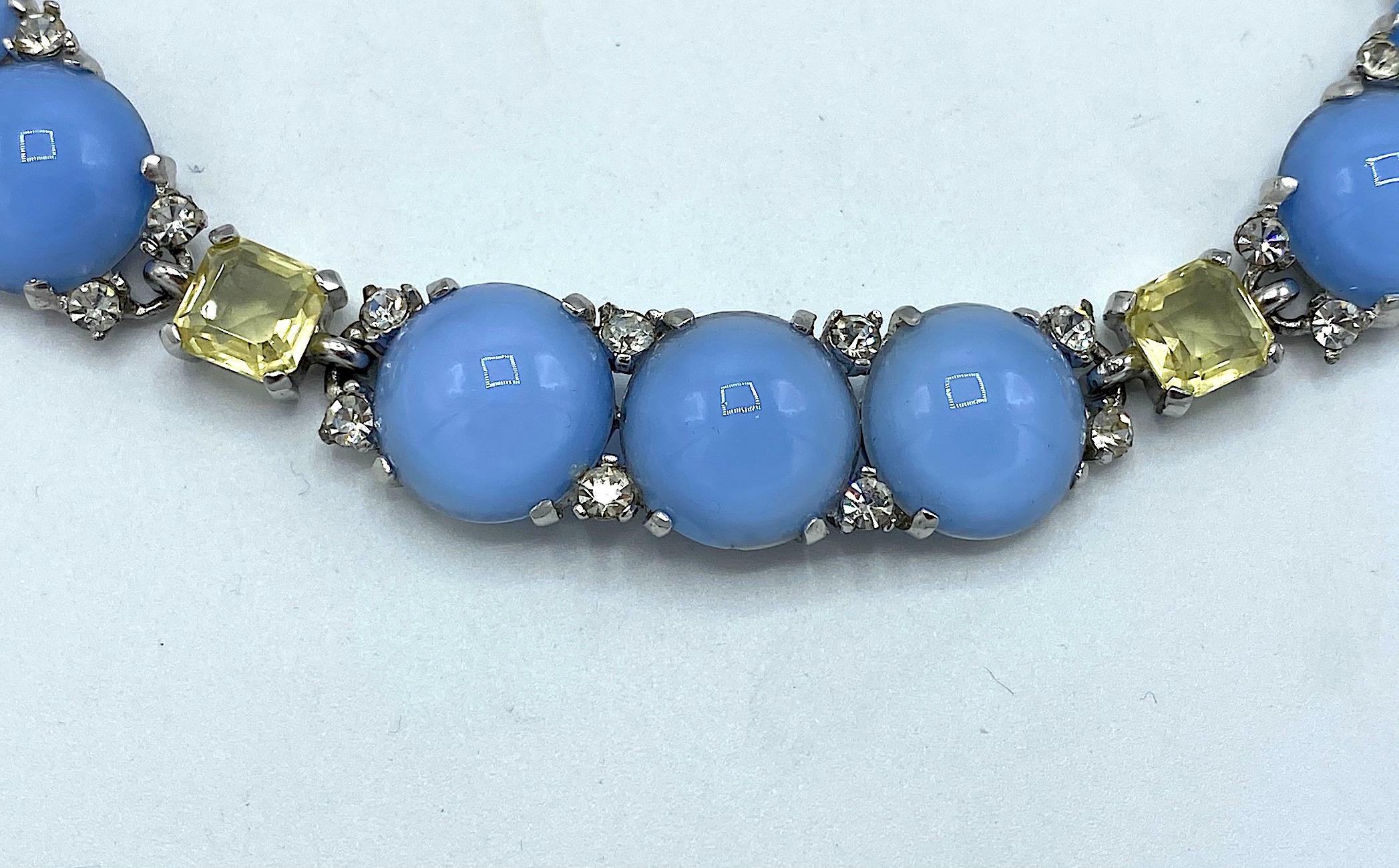 Boucher 1950s Blue Moonstone Necklace  1