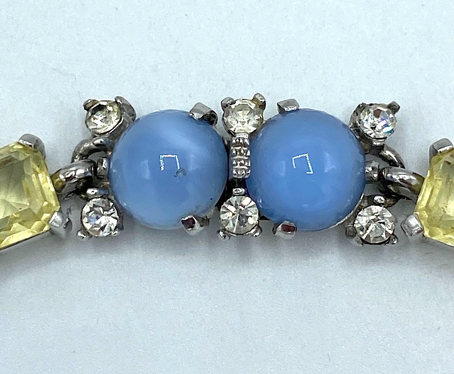 Boucher 1950s Blue Moonstone Necklace  2