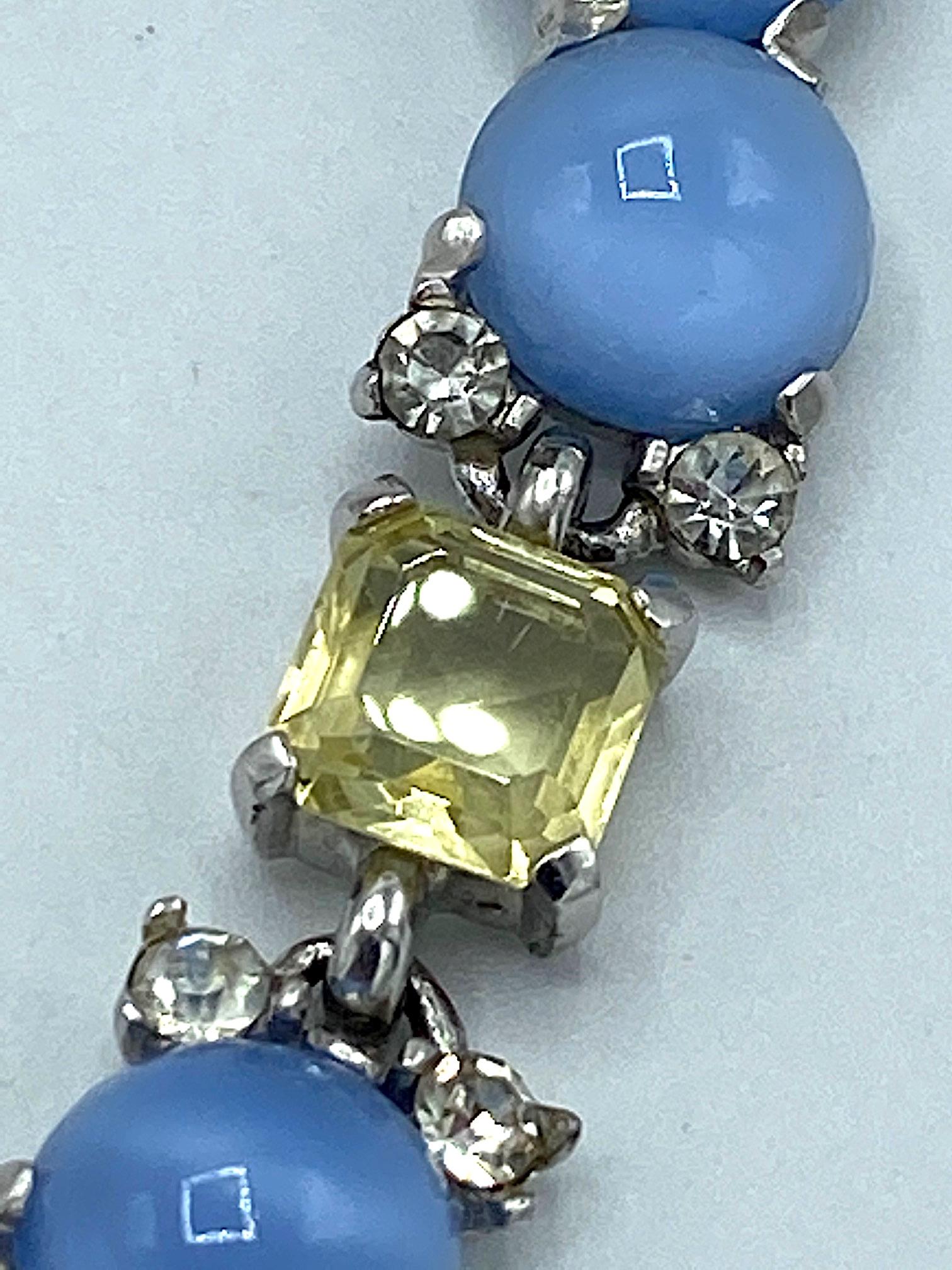 Boucher 1950s Blue Moonstone Necklace  3