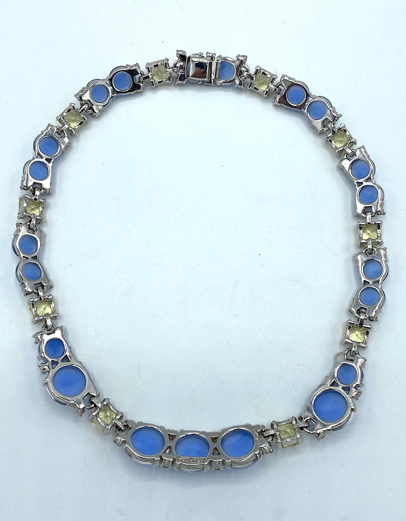 Boucher 1950s Blue Moonstone Necklace  5