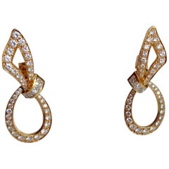 Orecchini Boucheron con diamanti in oro giallo 18 carati