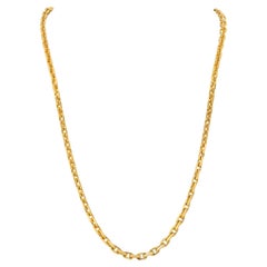 Vintage Boucheron 18 Karat Yellow Gold 35 Inches Long Chain Necklace