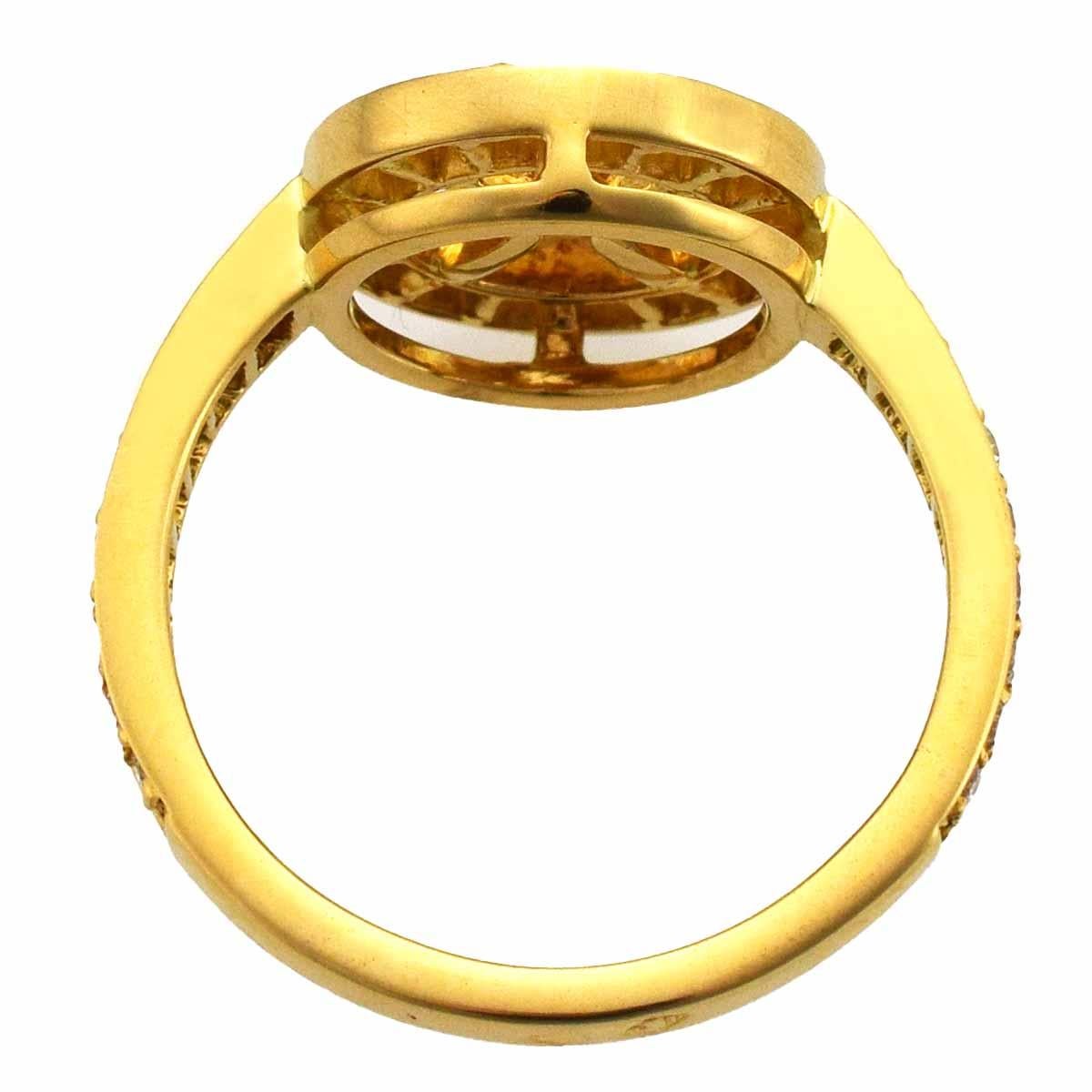 Round Cut Boucheron 18 Karat Yellow Gold Ava Diamond Ring
