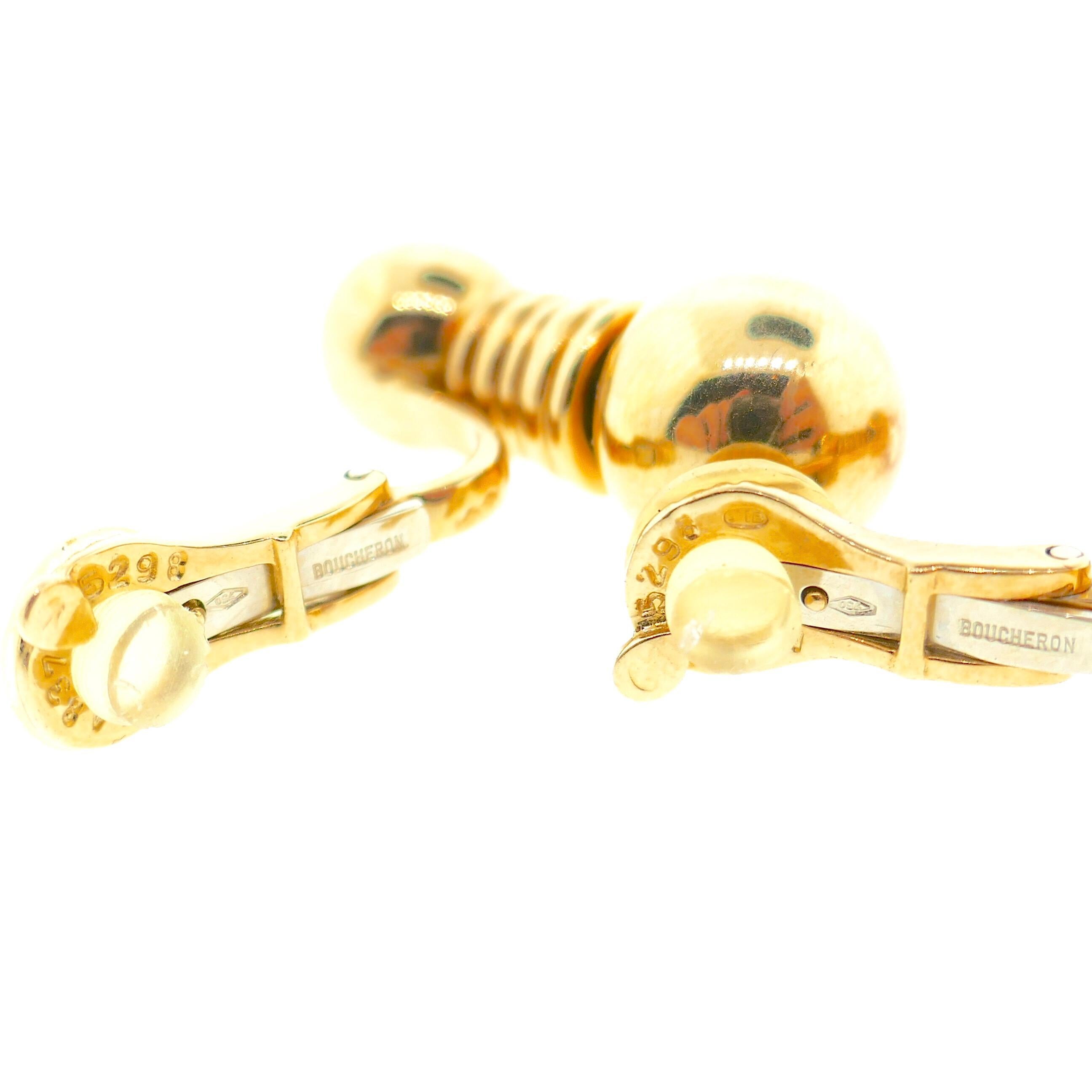 Boucheron 18 Karat Yellow Gold Clip-On Earrings 3
