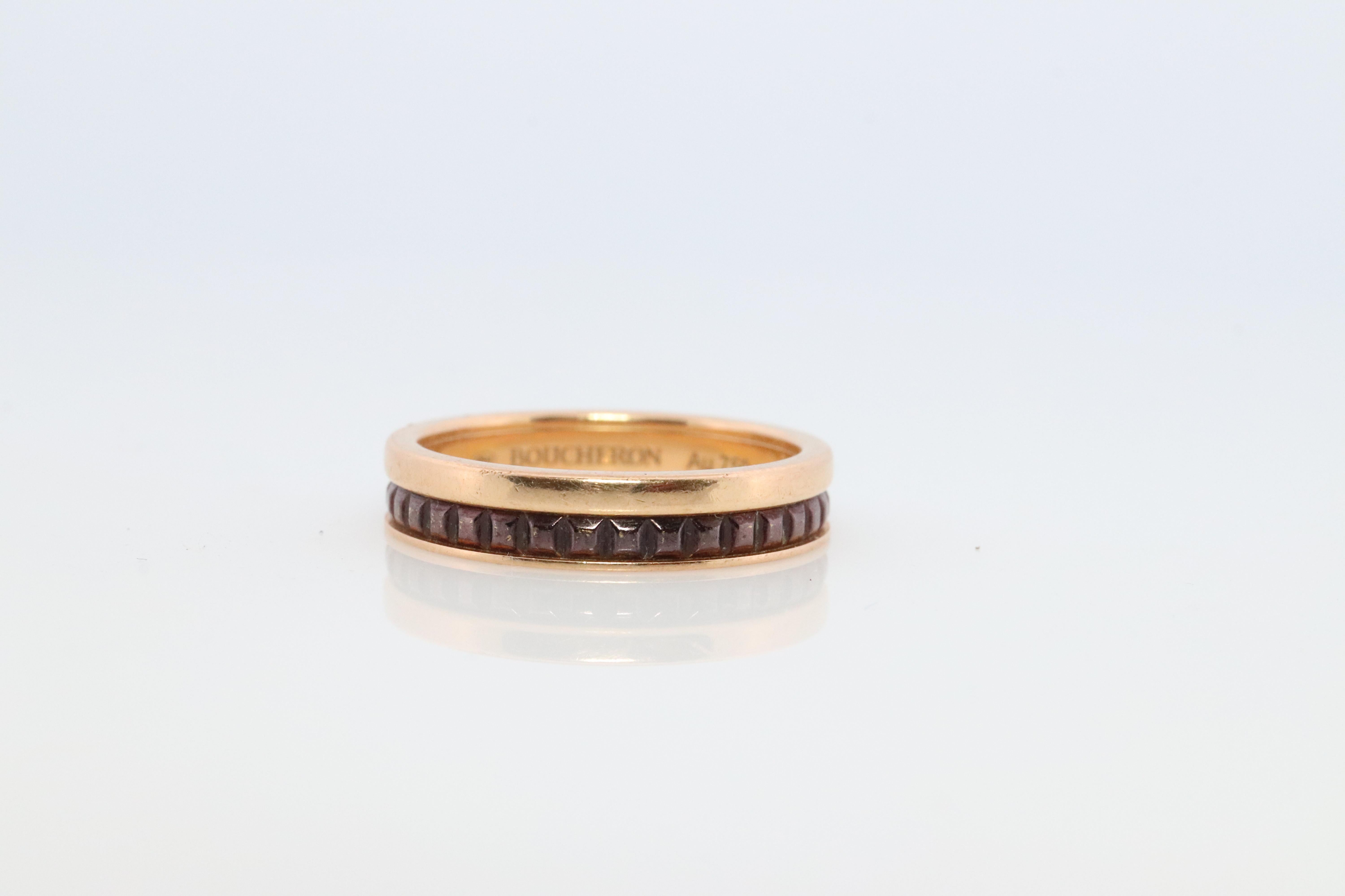 Women's Boucheron 18k Band. Vintage 750 Boucheron Quattre Classique For Sale