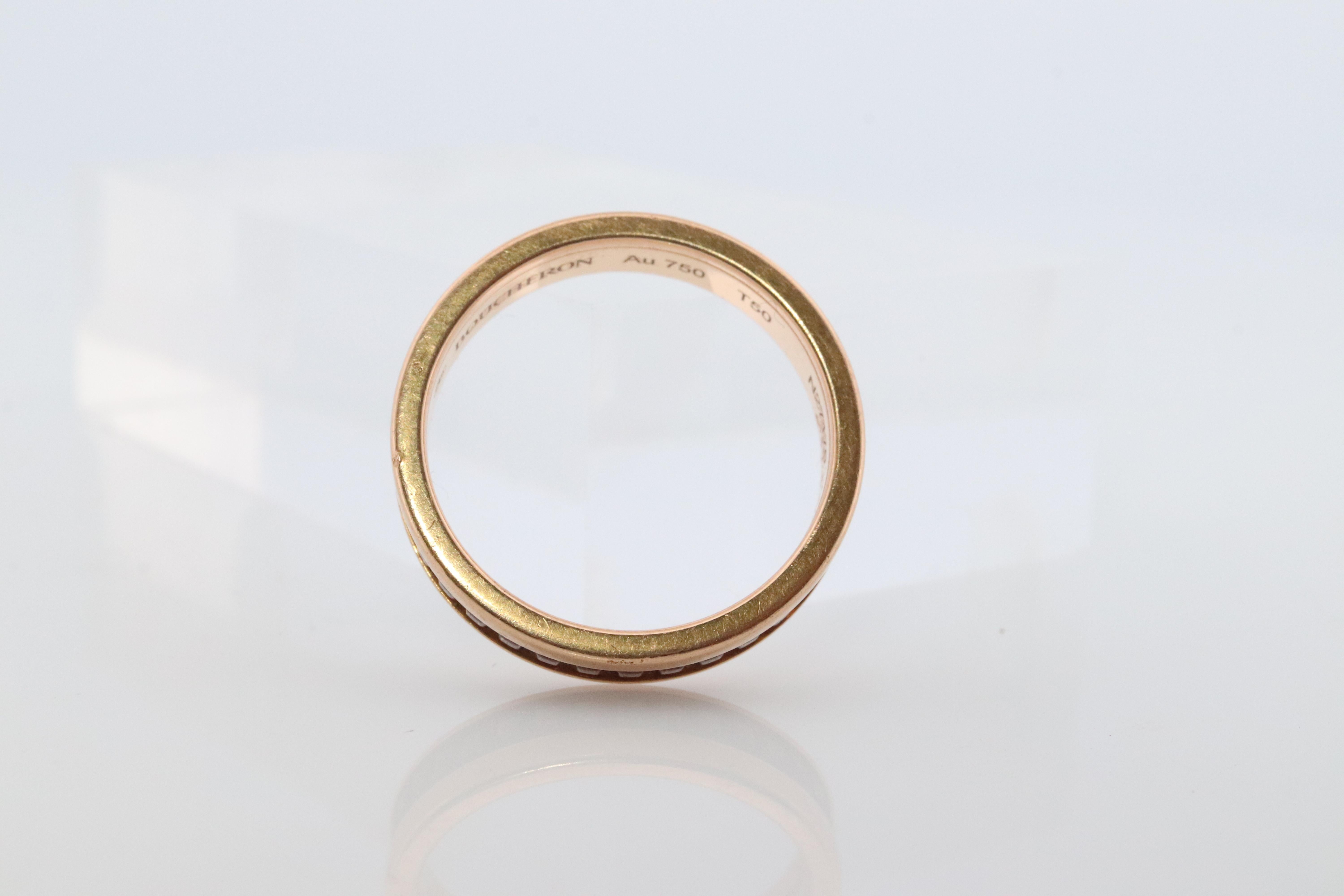 Boucheron 18k Band. Vintage 750 Boucheron Quattre Classique For Sale 1