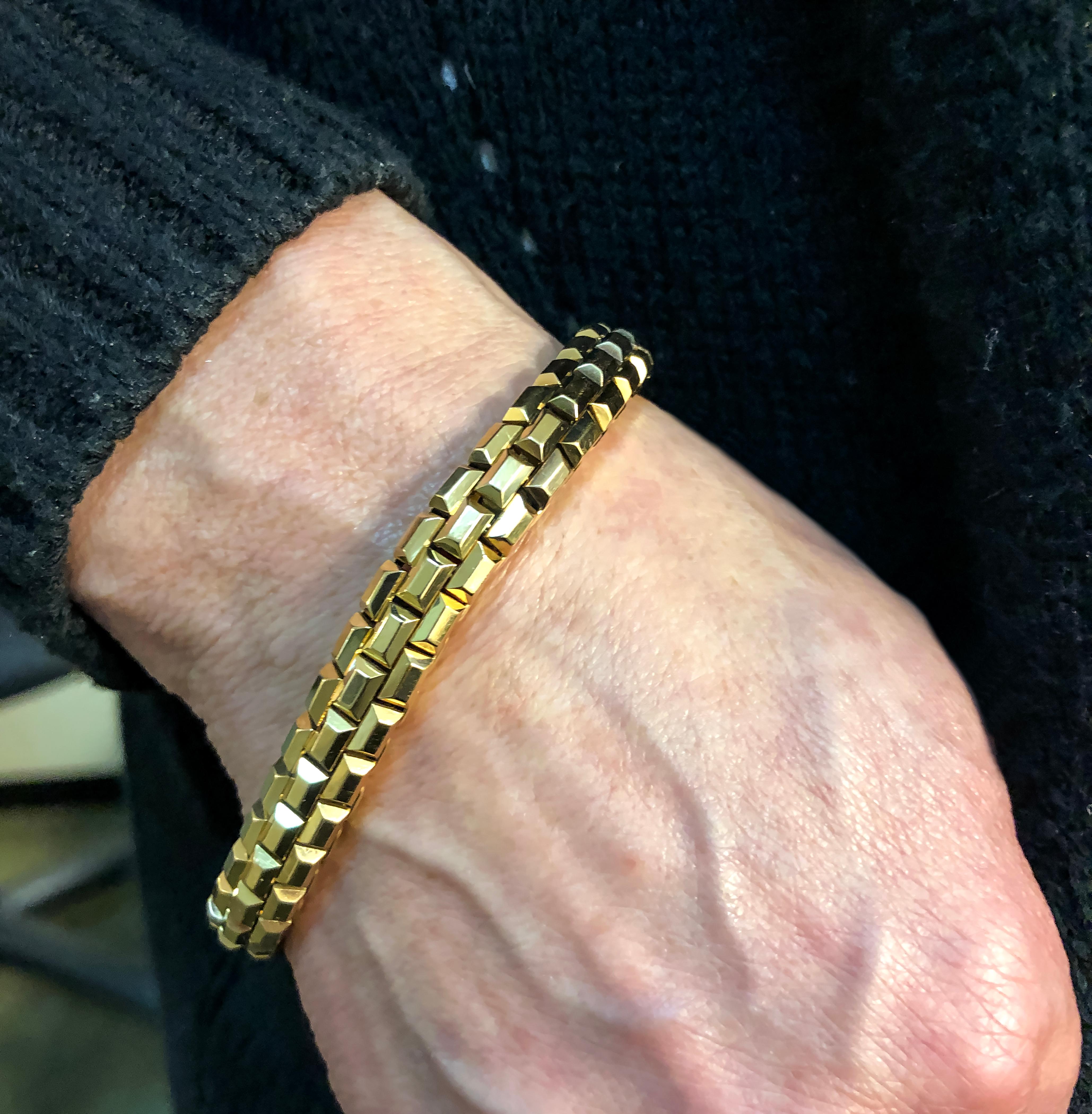18K Gold Brick Bracelet; Boucheron, Paris; Circa 1960