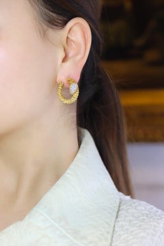Boucheron 18K Gold Diamonds "Serpent Boheme" Earrings