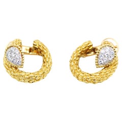 Boucheron 18K Gold Diamonds "Serpent Boheme" Earrings