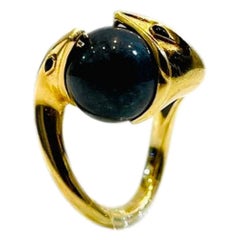 Boucheron 18K Gold & Jade Serpent Ring