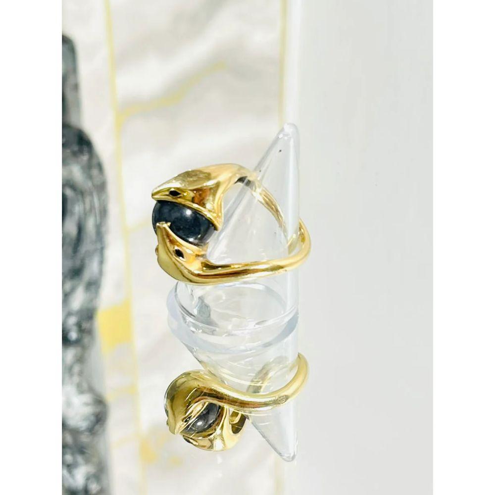 Women's Boucheron 18K Gold & Jade Serpent Ring For Sale