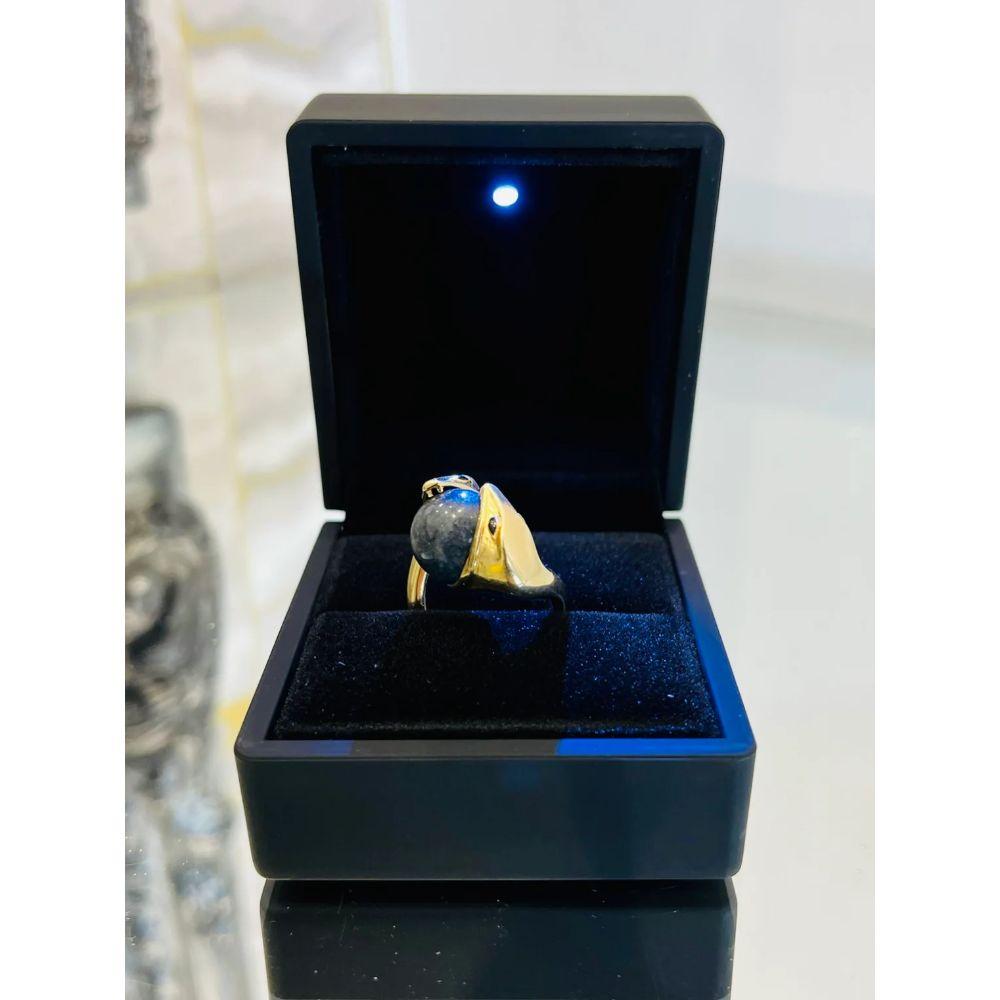 Boucheron 18K Gold & Jade Serpent Ring For Sale 3
