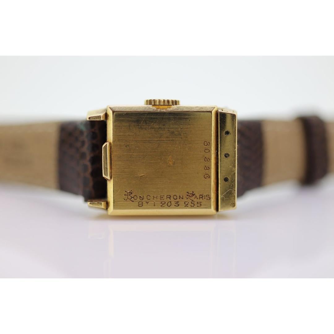 Boucheron 18k Reflet Watch. Vintage 18k Gold Manual Ladies watch. For Sale 1