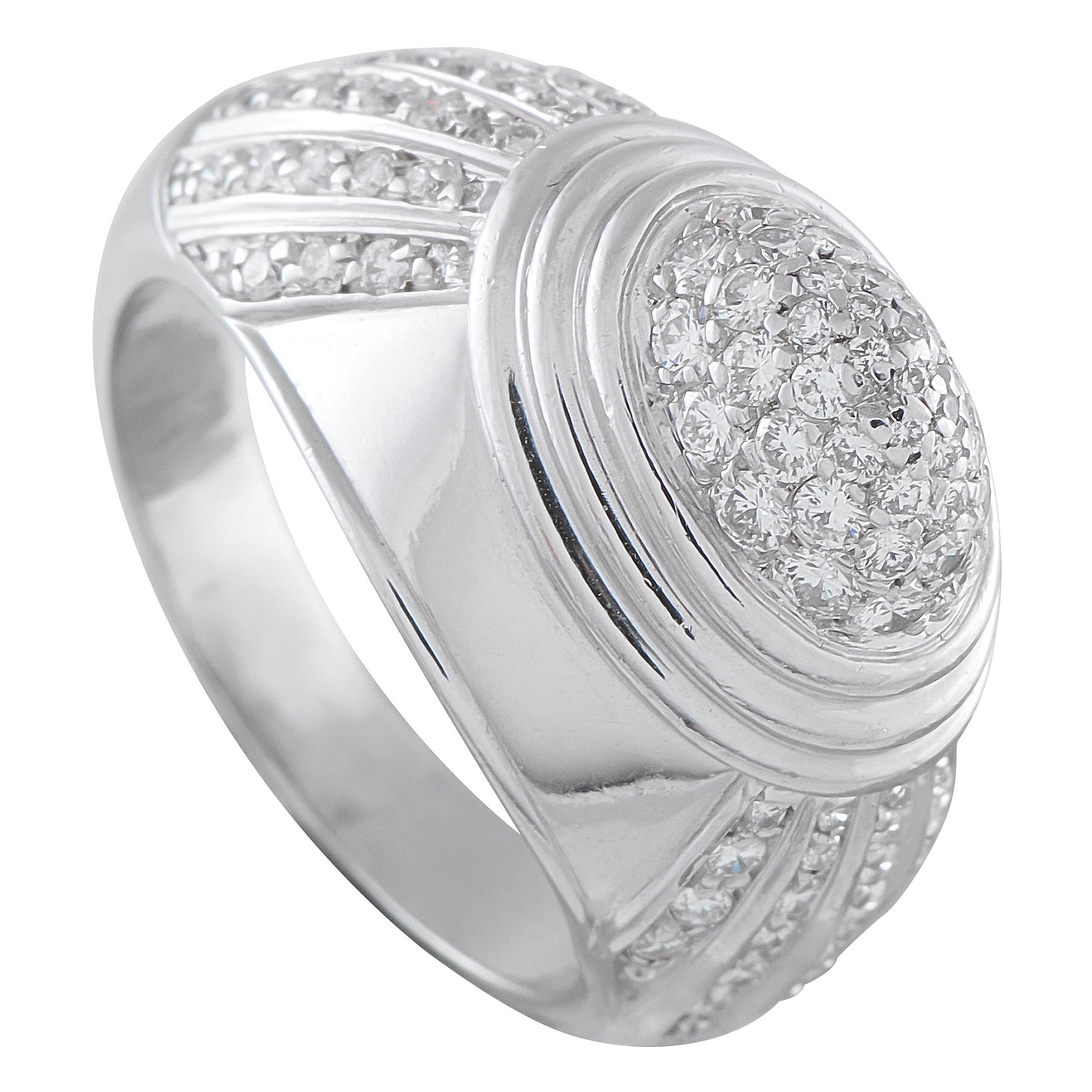 Boucheron 18K Weißgold 1,0ct Diamant Ring BOU32-121525 im Angebot