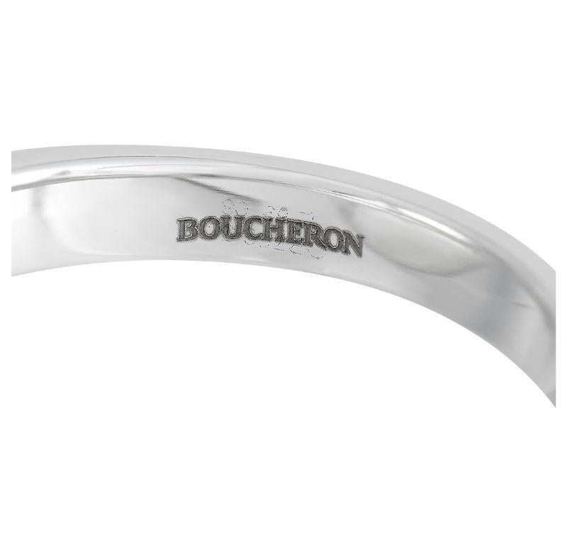 Round Cut Boucheron 18k White Gold 4.08 Carat Tsavorite Macaron Ring