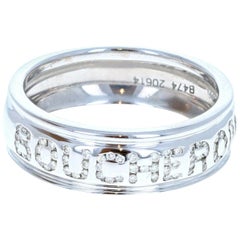 Boucheron 18 Karat White Gold and Diamond Ring 6.5g