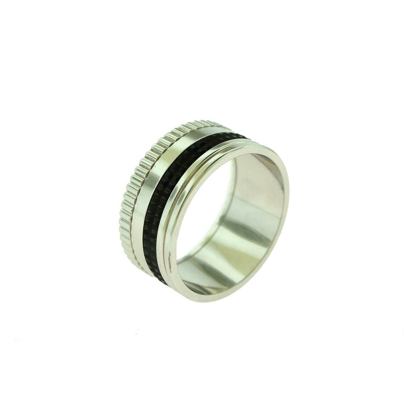 Boucheron 18 Karat White Gold Quatre Black Edition Large Ring In Good Condition In Miami, FL