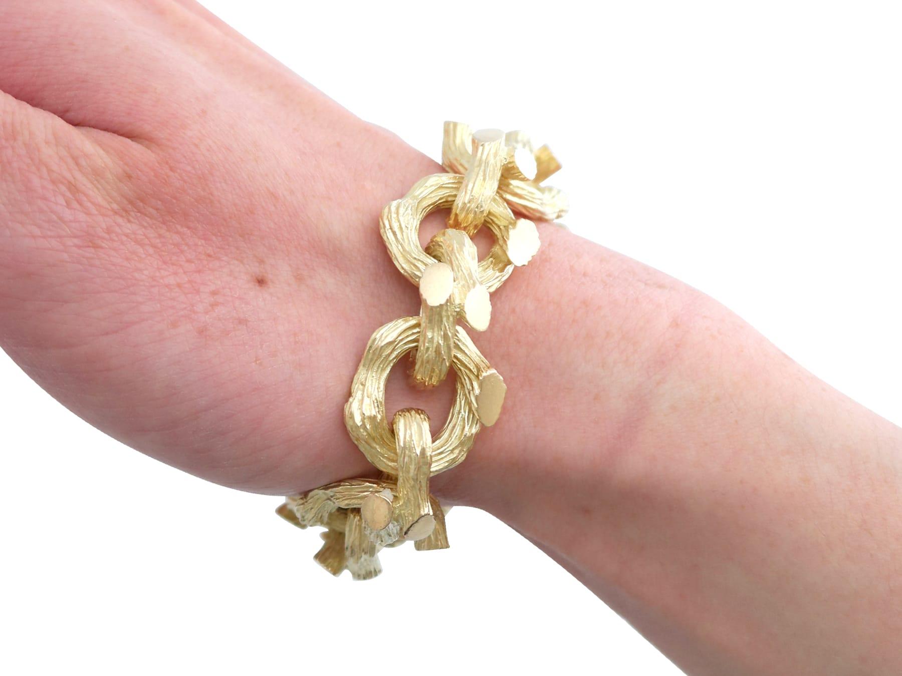 Boucheron Pulsera Oro Amarillo 18k - Vintage en venta 11