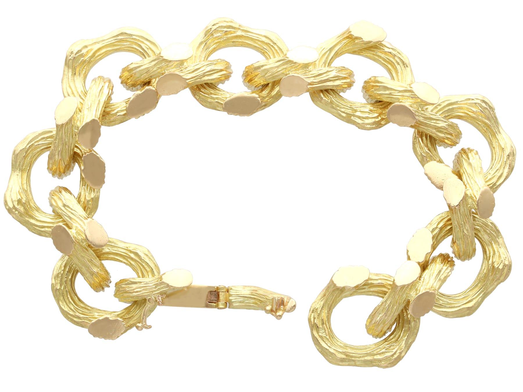 Boucheron Pulsera Oro Amarillo 18k - Vintage en venta 3