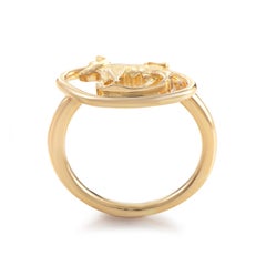 Boucheron 18K Yellow Gold Dog Ring