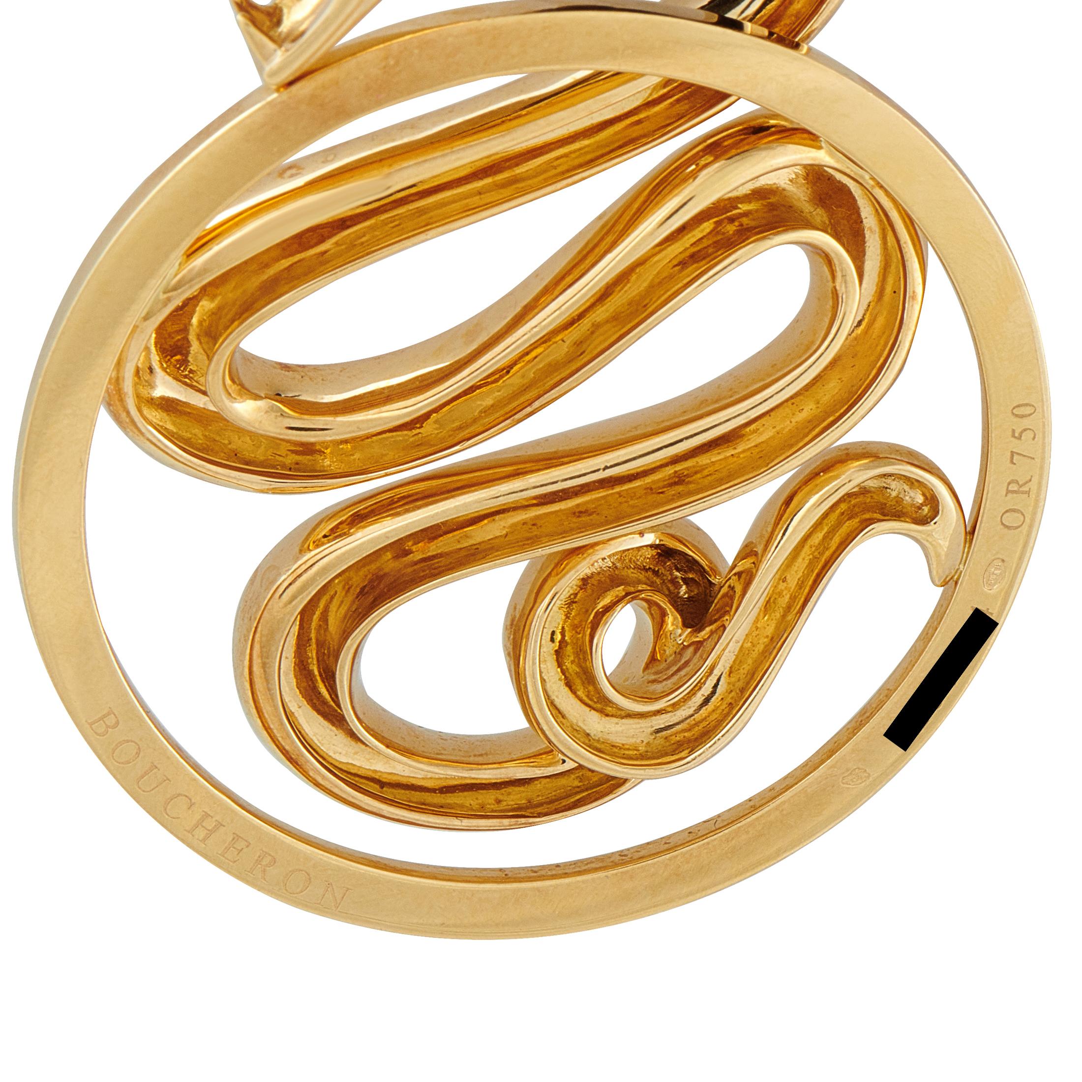 Boucheron 18K Yellow Gold Serpent Cord Necklace Excellent état - En vente à Southampton, PA