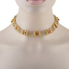 Boucheron 18K Yellow Gold Tourmaline and Rock Crystal Necklace BO14-060326