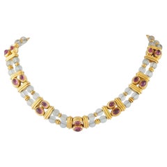 Boucheron 18K Yellow Gold Tourmaline and Rock Crystal Necklace BO14-060326