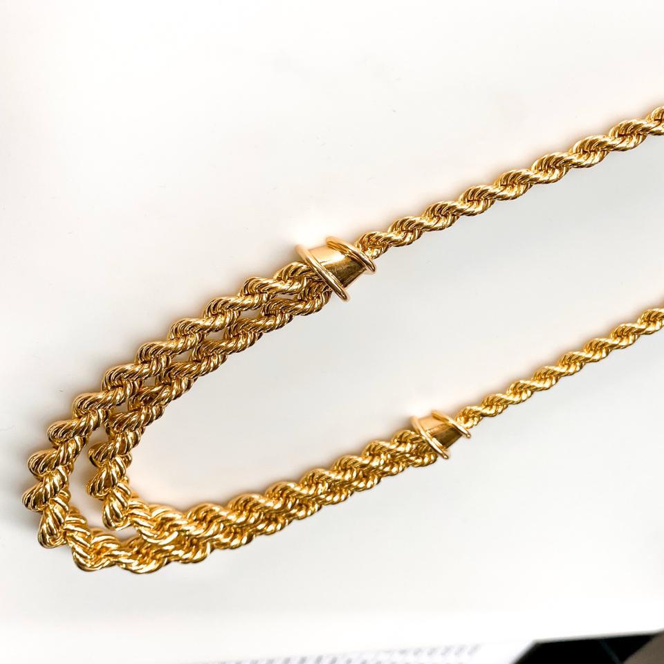 Boucheron 18 Karat Yellow Gold Vintage Serpent Boheme Rope Chain ...