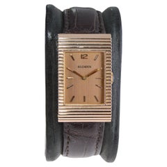 Retro Boucheron 18Kt Rose Gold Hand Made by Omega Single Strap or Traditional 1960's