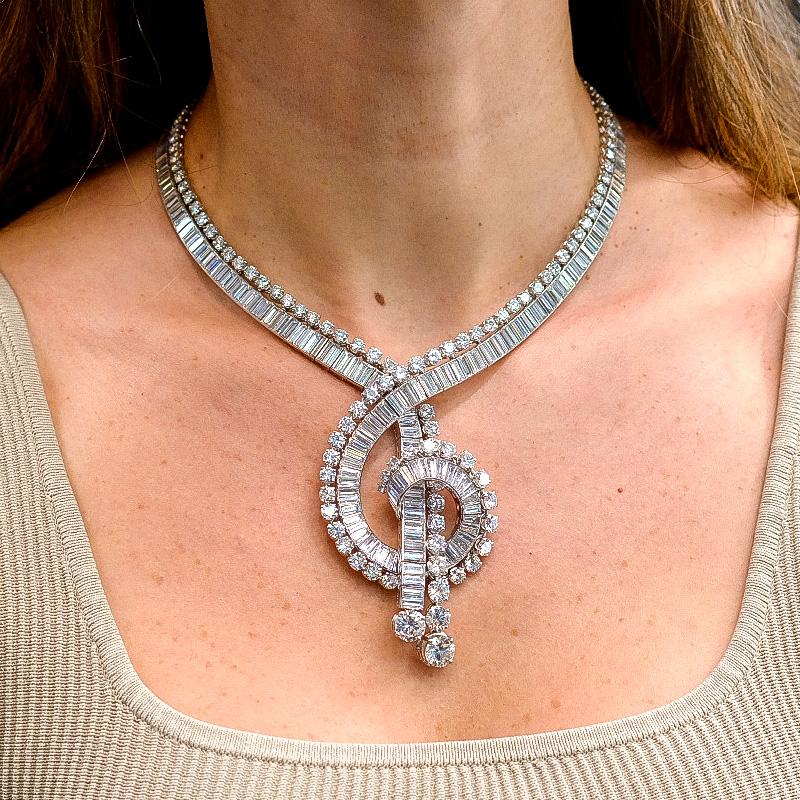 Collana Boucheron 1960 in platino da 111 carati con magnifiche note musicali in vendita 2